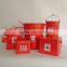 Bag Storage with Hanging Hook Retro Vintage Red Enamel Peg Bucket Box