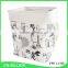 Set of 3 canvas flexible laundry basket with handles