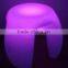 PE material led light up stool/ RGB full color changing led stand stool