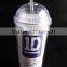 Resusable PS Clear Plastic Cup with dome lids For juice