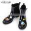 hotsale special design print ankle high PVC rain boot