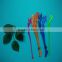 Colorful plastic and flavored coffee stir sticks