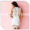 2016 Hot Selling Beautiful Lady One Piece White Crochet Summer Midi Bodycon Dress With Back Zipper