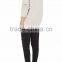 Customized Lady's Apparel Latest Women Simple Style Silk Black Pants(DQM013P)