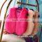 winter high-grade candy color thick luxury lady short faux fox fur vest woman dress