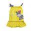 Children clothing 2016 sling tops and stripe pants 2pcs sets for summer
