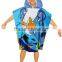 Adults and Childrens Hooded Poncho Beach Robe Towelling Velour Printing