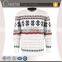 crew neck long sleeve snowflake jacquard christmas sweater for men