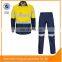 Hot Sale 100%Cotton electrical safety work suit with reflective strip