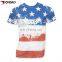 3d full sublimation printing american flag t shirt for men