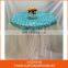 Tiffany Blue Rosette with White Tulle Wedding Table Skirting Designs