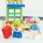 Educational toy organizer for kids building blocks Muscial BO train set large toy plastic building blocks for kids