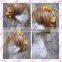 Aidocrystal yellow flower hair claw clip bride hair accessories in bangkok