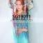 Short Sleeve Digital Print Silk Kaftan Wholesale Women Dress Kftans