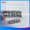 Customized glossy silver adhesive metal sticker decal