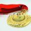 Guaranteed 100% OEM Custom Gold Metal Medal With Epoxy & Ribbon