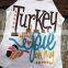 Baby Thanksgiving Day shirts Turkey print Kids Girl Boy ruffle Sleeve Tops Tees for 1-5T