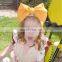 7Inch 20Colors Girls Big Bow Headband Large Hair Bows Solid Elastic Turban Head Wraps