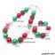 Christmas Girl Chunky Necklace bracelet 2pcs Set  bubble beads boutique Jewelry Sets Gift