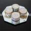 5'' 10'' 12'' Clear and Colored Hexagon Mirror Candle Plate