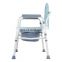 adjustable folding disabled commode toilet chair aluminum frame matt oxidation commode chair