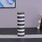 Black And White Stripe Cylinder Brush Pot Nordic Style Ceramic Vase Storage Canister Decoration