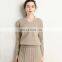 Fashion Cashmere Ribbing Knit V Neck Pullover Sweater for Women