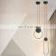 Minimalist Metal Geometry Pendant Light Black Indoor Pendant Light Chandeliers For Home