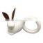 rabbit easter bunny ceramic napkin ring