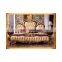 Popular French Luxious double bed princess antique leather wood  beds