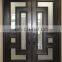 Villa double swing grill design entrance metal door