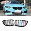 F22 ABS dual slat auto front grille gloss M color  for 2014-2018  BMW 2 series F22 F23 F87 M2