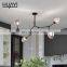 HUAYI Hot Seller All Iron Black Indoor Restaurant Modern Nordic Simple E27 40W Bulb Chandelier