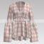 2022 Fashion Trend 100% Cotton Yarn Dyed Seersucker check design