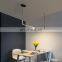 36W Smooth Frame Slim LED Chandelier Light For Hall Aluminum Square Indoor Pendant Light