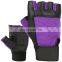 Fingerless Premium Leather Strengthen Training Bodybuilding Weight Lifting Gloves with Wrist Support