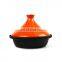 Cast iron non stick enamel tagine pots casserole with ceramic lid