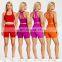 Custom Gym Fitness Set Workout Clothes Sports Bra Yoga Shorts 2 Piece Set Women Yoga Suit Set Training Wear Gym Apparel