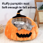 Meow Love Halloween Pumpkin Nest Cat dog Waterproof Winter Warm Pet Calming Bed