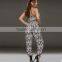 2015 Show thin printed chiffon jumpsuits summer clothes pants female leisure trousers OEM service