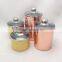4-Piece canister sets with copper plated color