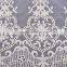 Double flounced mesh cotton embroidery white bridal embroidered tulle lace fabric