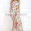 Ivory Floral Print Wrap Long Dress Latest Western Dress Designs Photos