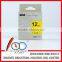 SC6YW/SC9YW/SC12YW/SC24YW/SC36YW Label Ribbon Tape for Epson Tape Label used for Epson/Kingjim Printer Black on Yellow