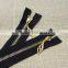 Wholesale Fashion Design 5 # Gold Plated Closed-end Metal Zipper, Clothing Bag Zipper