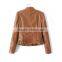 China factory OEM service fashion lady pu leather jacket