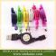 Customized colors universal 2 in 1 retractable 5pin USB micro cable charger for Android mobile cellphones