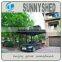 Aluminum single carport/awnings with built-in gutters and rainwater downpipes