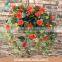 artificial hanging flower wholesale for wall decoration with basket