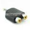 3. 5mm Stereo Plug (Male) to 2 RCA Jack (Female) Splitter Adaptor